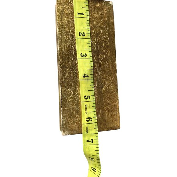 Vintage 50s 60s Gold Gilt Box 2 Saints Inside Made in Italy Religious Christian - Picture 10 of 12